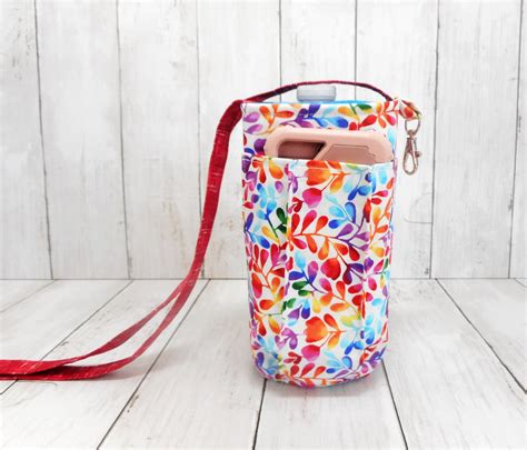 lightweight purse with water bottles.